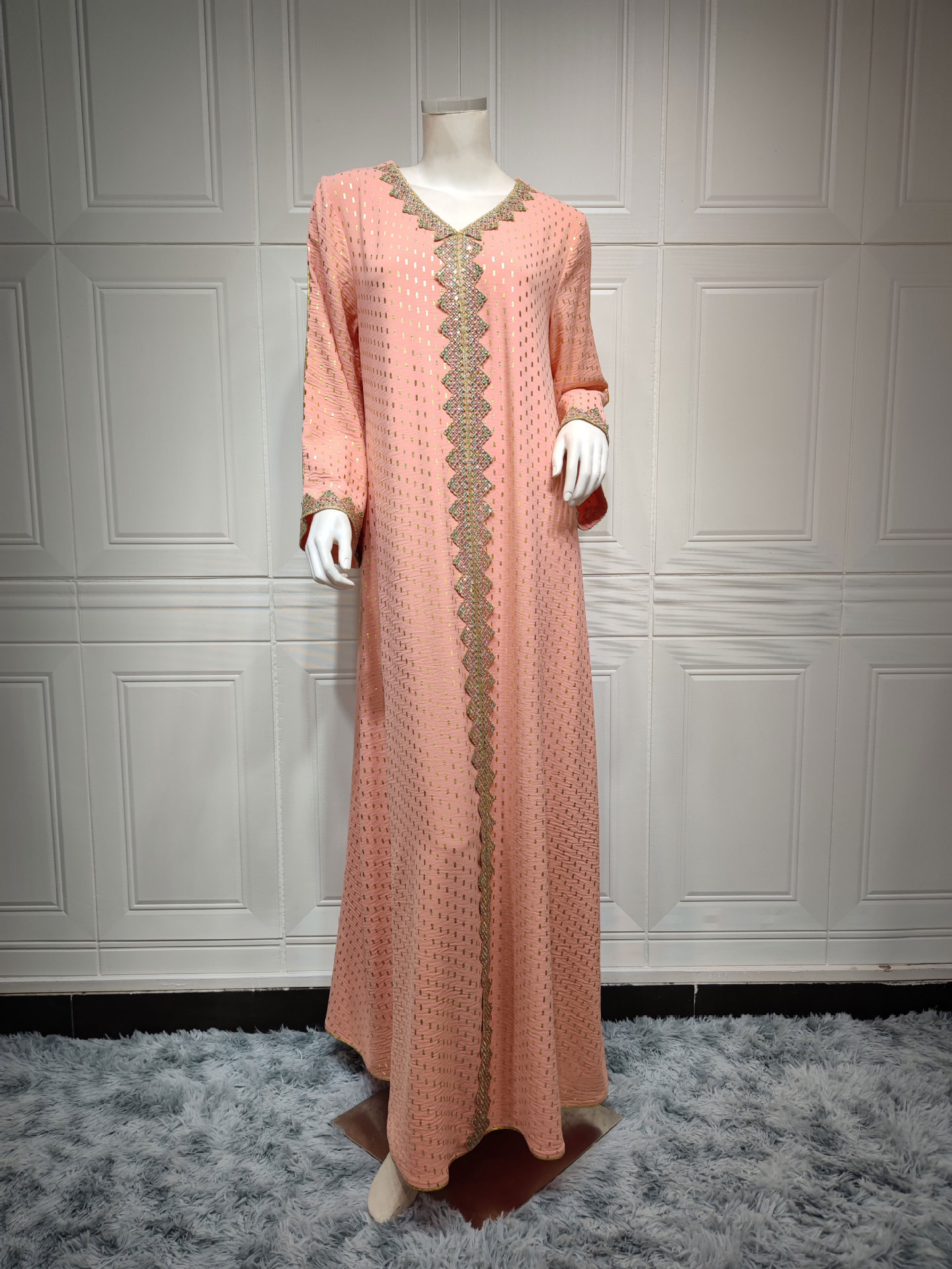 Summer Bronzing Muslim Dubai Gown - Image 4