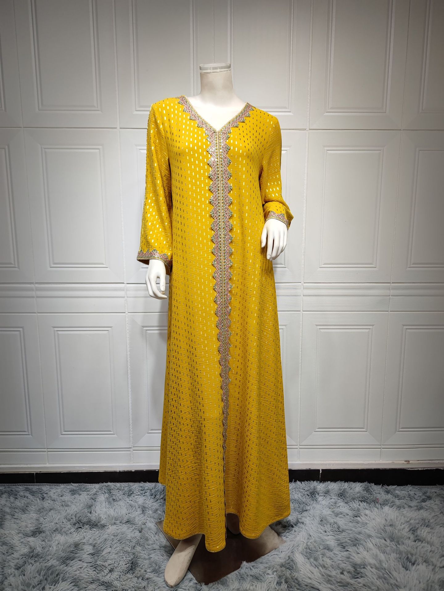 Summer Bronzing Muslim Dubai Gown - Image 7
