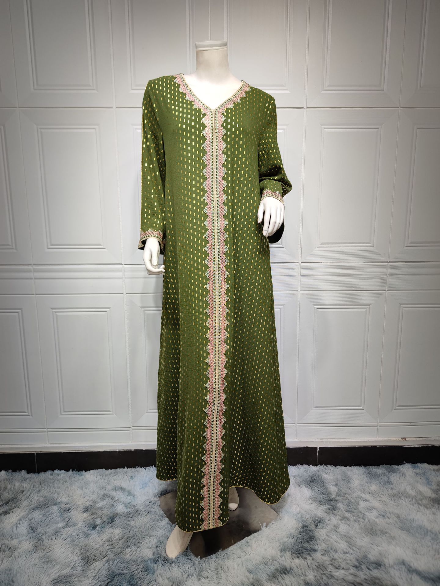 Summer Bronzing Muslim Dubai Gown - Image 9