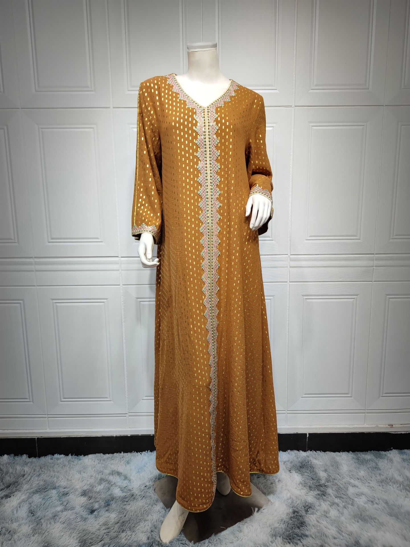 Summer Bronzing Muslim Dubai Gown - Image 10