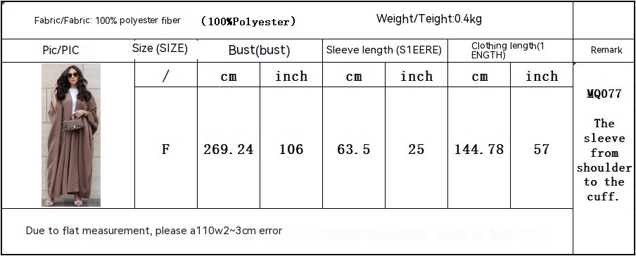 Muslim Women's Wear Modest Modern Fashion Turkish Striped Casual Plus Size Abaya Cardigan Robe - Image 5