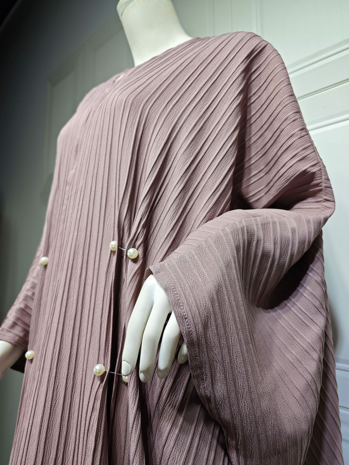 Muslim Women's Wear Modest Modern Fashion Turkish Striped Casual Plus Size Abaya Cardigan Robe - Image 7