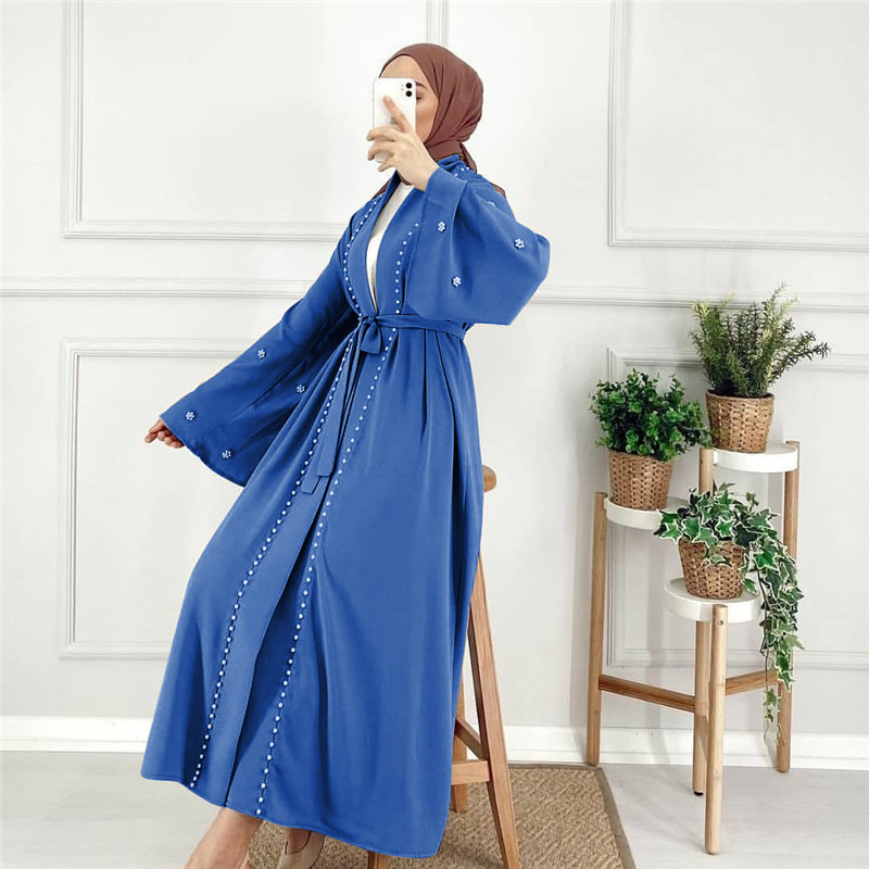 Eid Kaftan Moroccan Abaya Dubai Turkey Hijab Muslim Fashion - Image 4