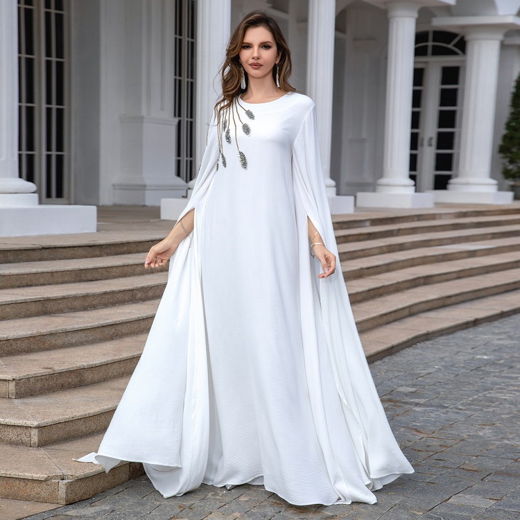 Muslim Robe Abaya Embroidered Women's Robe Evening Gown - Image 2