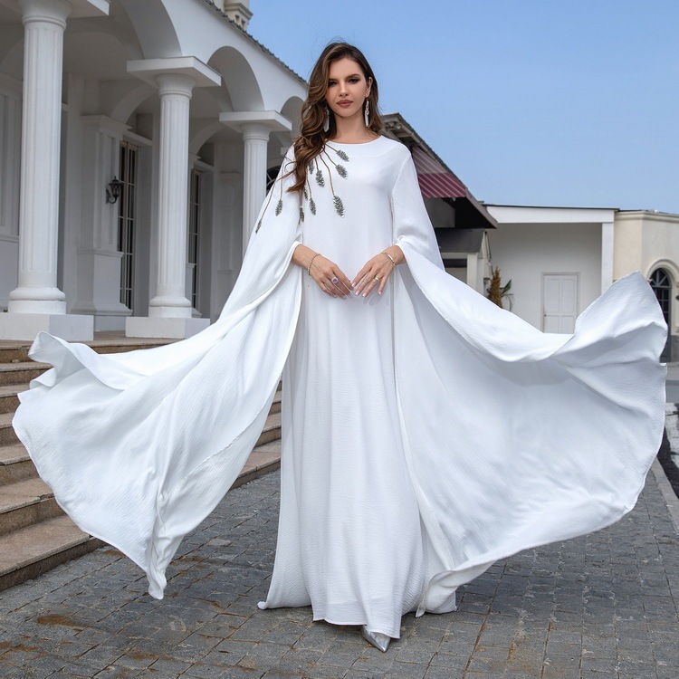 Muslim Robe Abaya Embroidered Women's Robe Evening Gown - Image 3