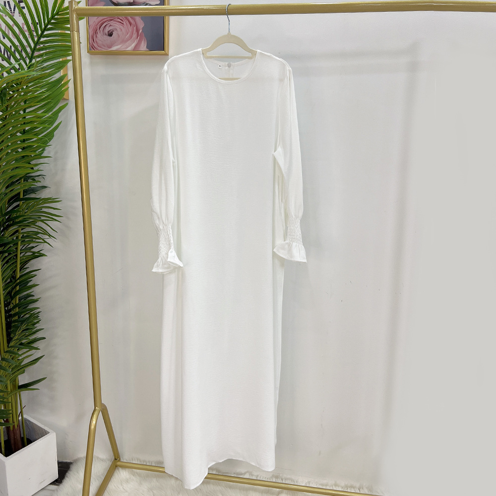 Dubai Turkey Solid Color Plus Size Women's Clothing Dress - Image 4