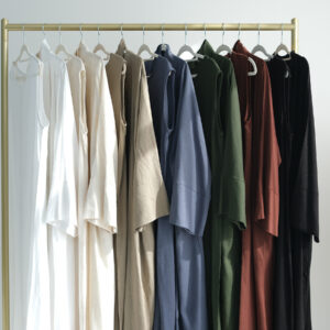 Dubai Middle East Turkey Solid Color Cotton Cardigan Robe