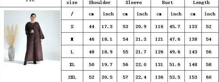 Women's Dubai Stitching Cardigan Vest Dress Robe - Image 9