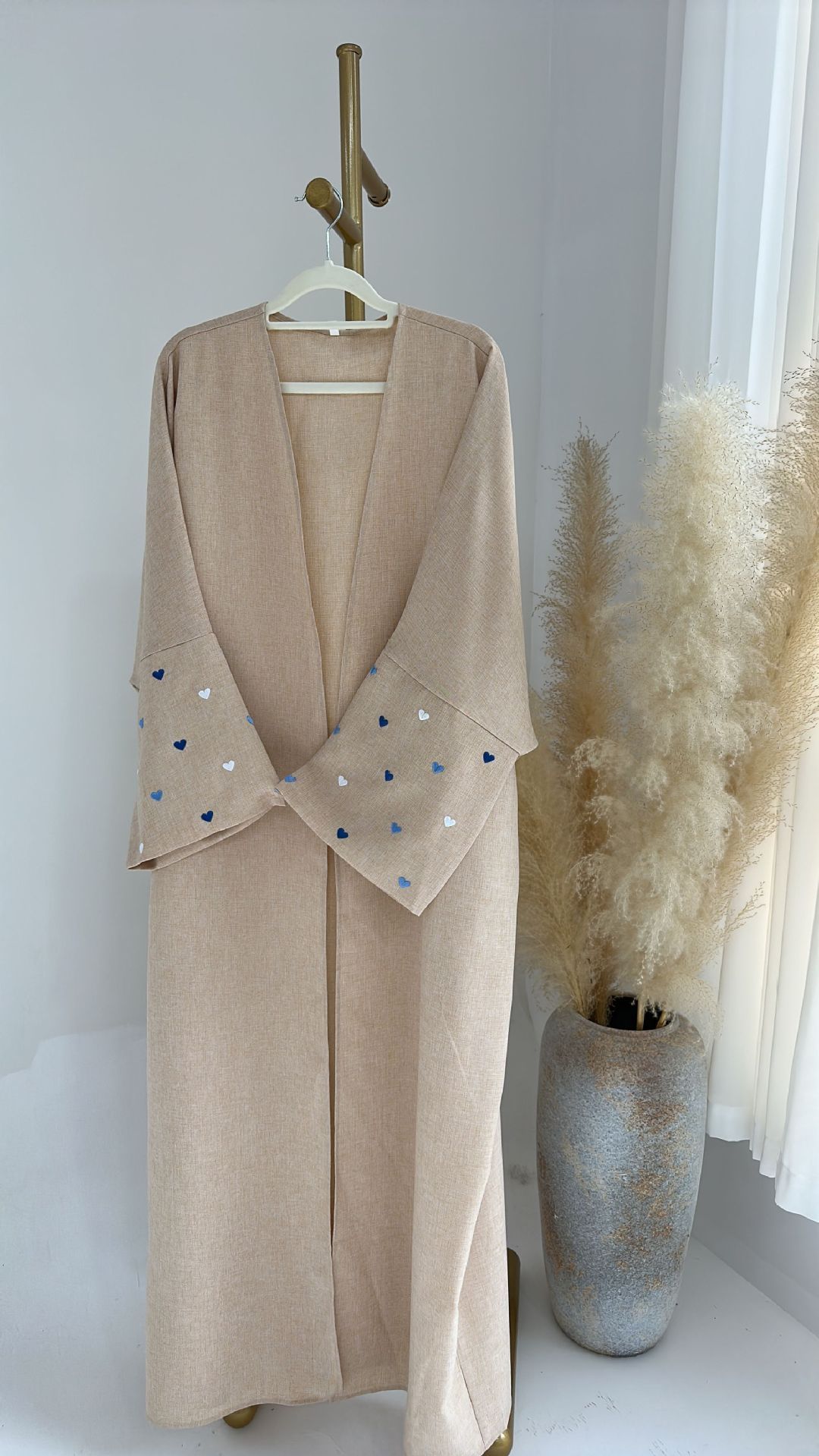 Love Embroidered DUBAI Turkish Elegant Cardigan Robe - Image 6