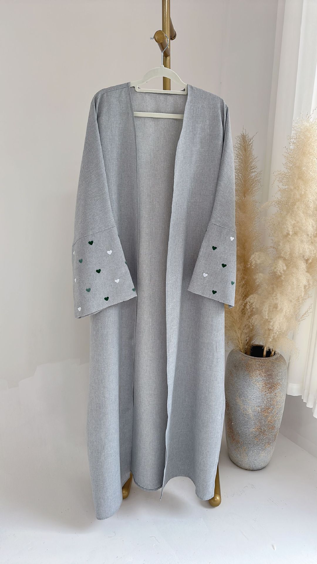 Love Embroidered DUBAI Turkish Elegant Cardigan Robe - Image 7