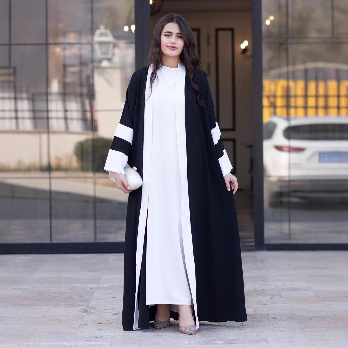 Fashion Color-block Saudi Dubai Jacket - Image 3