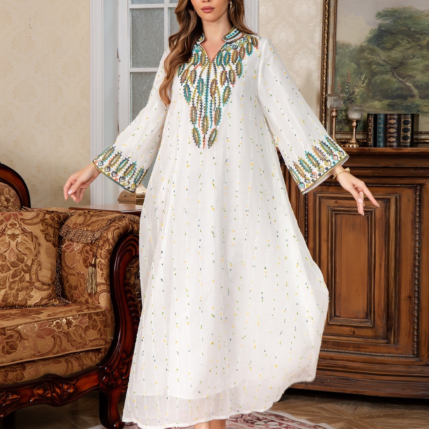 New Women's Dubai Elegant Arabic Robe