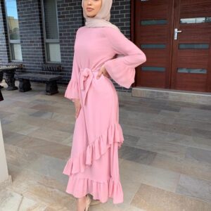 Muslim Long Skirt Dress Arab Robe Girly Dress