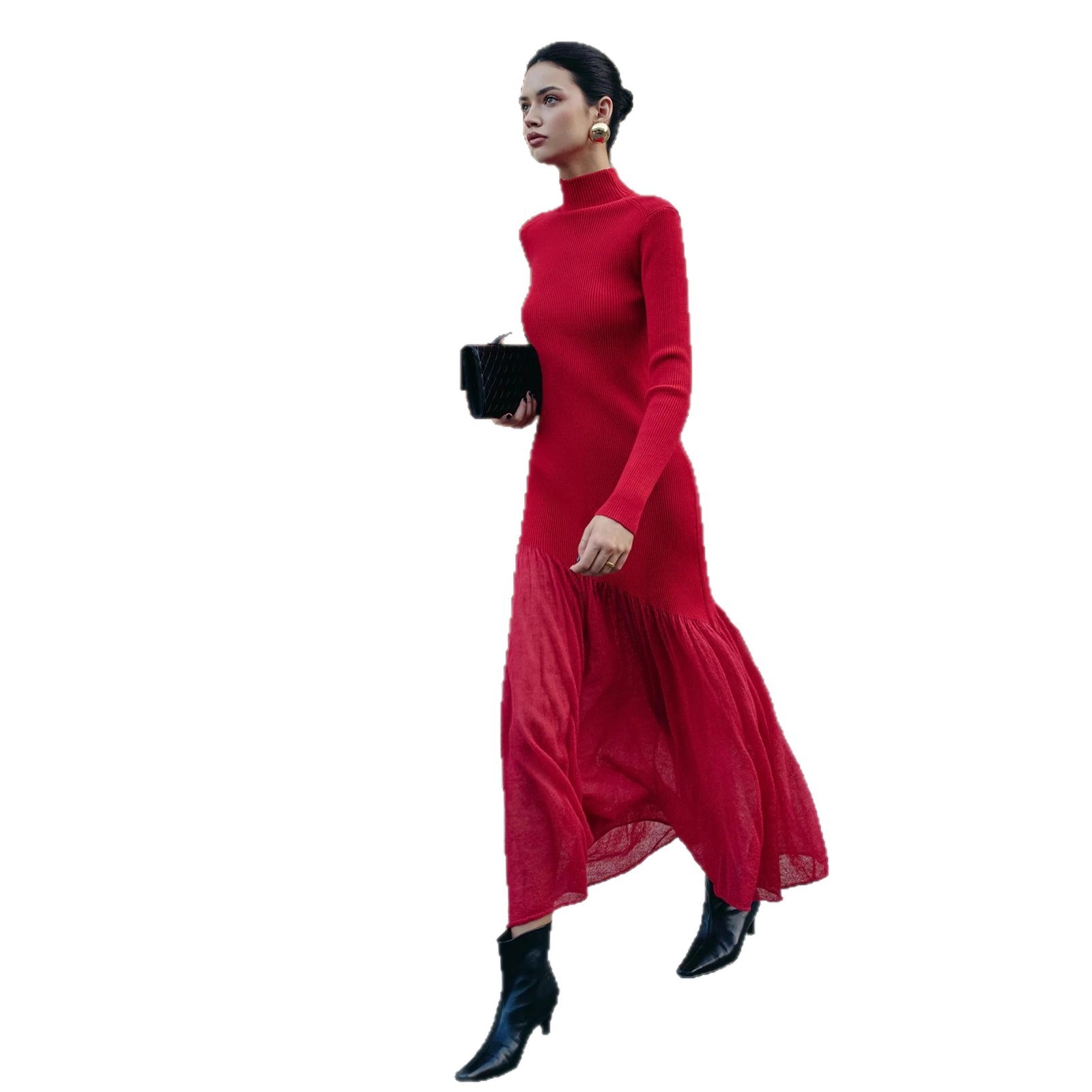 Women's Elegant Slim-fit Knit Dress - Image 5