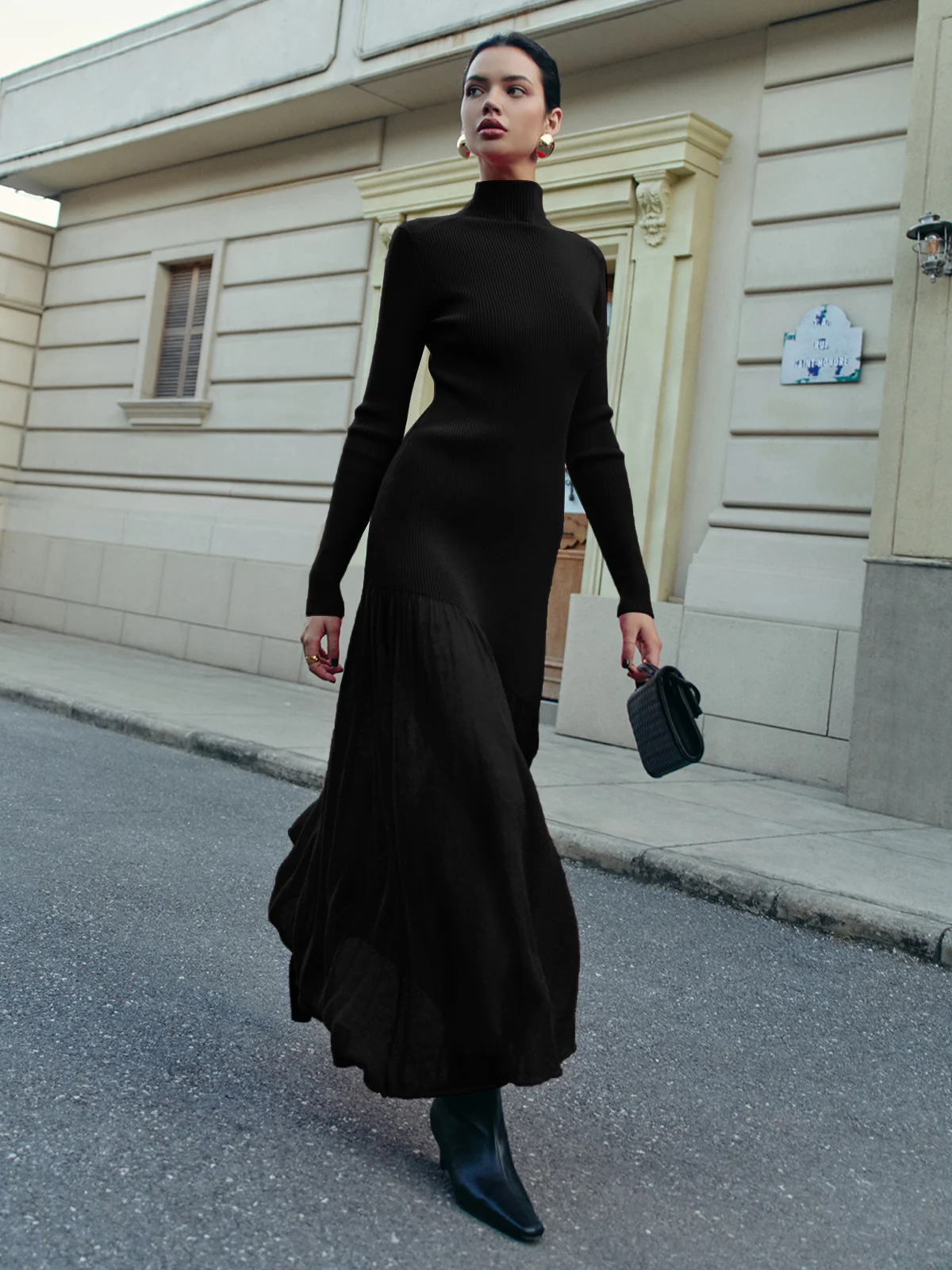 Women's Elegant Slim-fit Knit Dress - Image 7