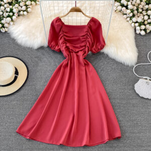 Summer Retro French-style Tangerine First-love Dress Forest-style Skirt