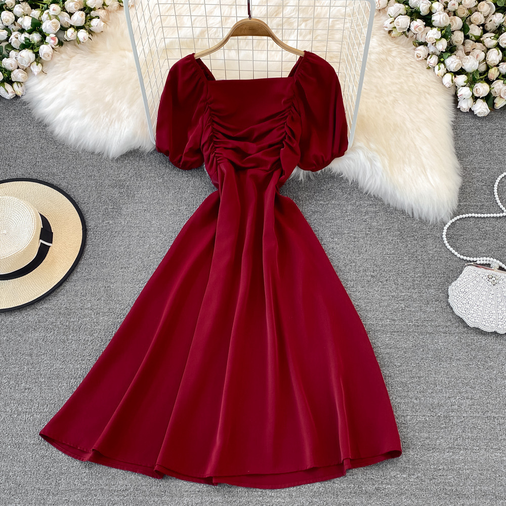 Summer Retro French-style Tangerine First-love Dress Forest-style Skirt - Image 2