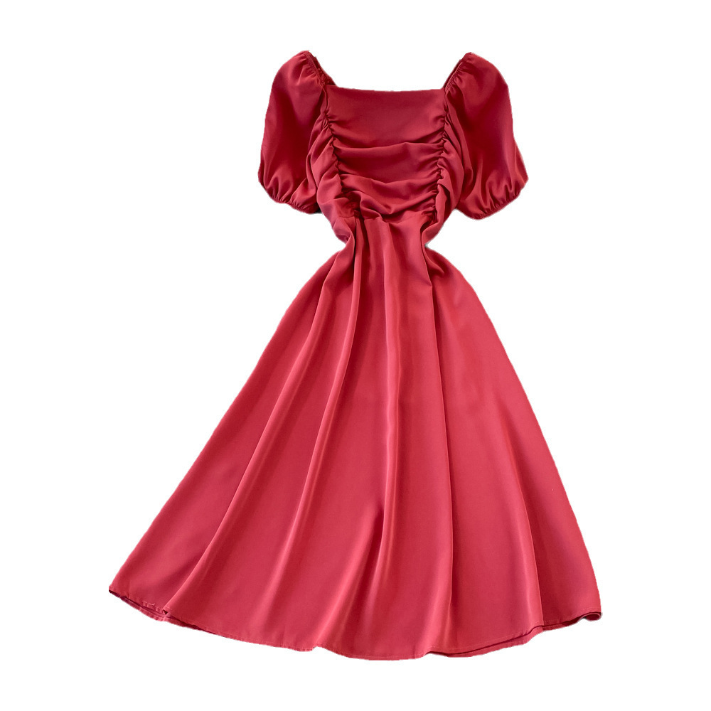 Summer Retro French-style Tangerine First-love Dress Forest-style Skirt - Image 5