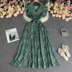 V-neck Dress With A Clever Strategically Designed Silhouette