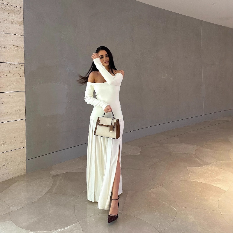 Seamless Off-shoulder European And American-style Dress For Women - Image 3