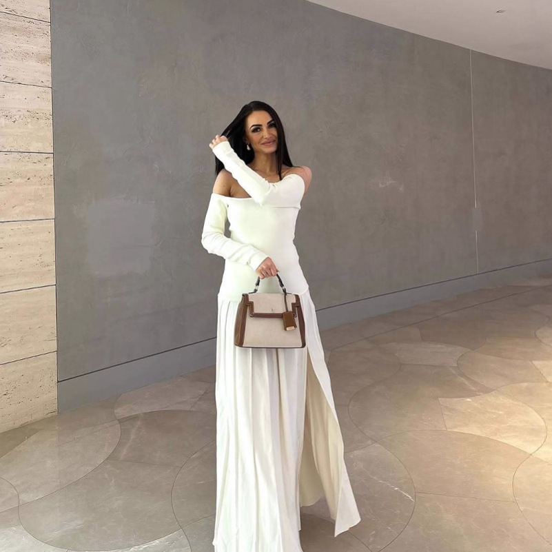 Seamless Off-shoulder European And American-style Dress For Women - Image 4