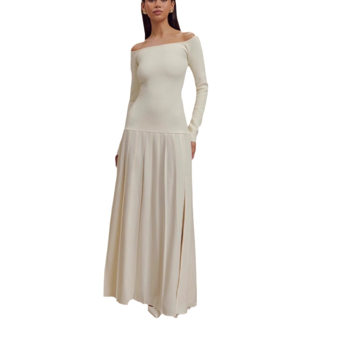 Seamless Off-shoulder European And American-style Dress For Women - Image 5