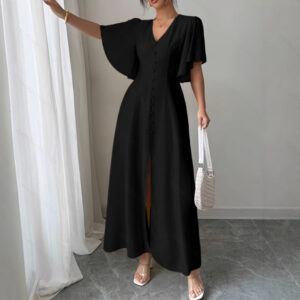 Elegant And Sophisticated V-neck Long Evening Gown