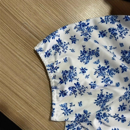 French-style Fashionable Puff-sleeved Floral Dopamine-chic Dress - Image 3