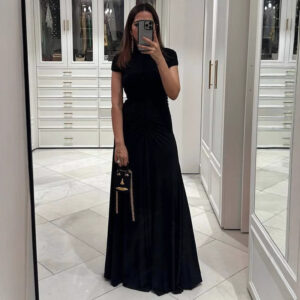 Womens Clothing Mesh Ruffle Dress Hugging Sheath Maxi Skirt