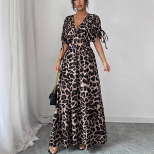 V-neck Long Dress European And American Style