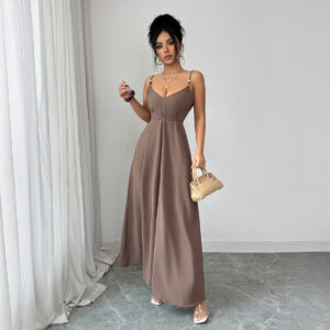 Womens Versatile Elegant Strapless Backless Dress