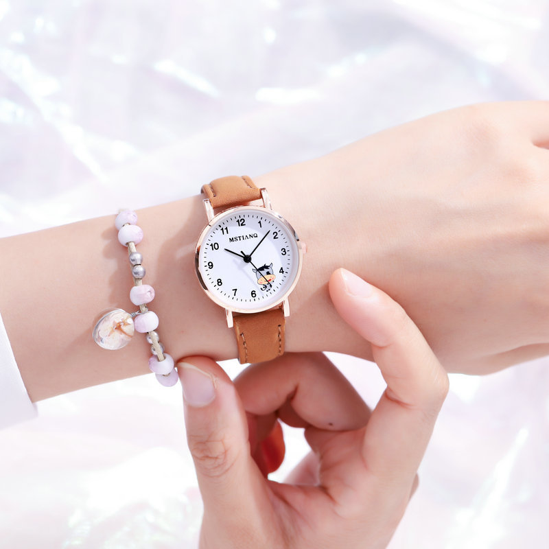 Waterproof Korean Cute Girlfriends Pointer Cartoon Electronic Quartz Watch - Image 2