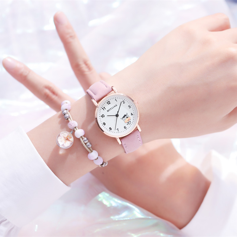 Waterproof Korean Cute Girlfriends Pointer Cartoon Electronic Quartz Watch - Image 8
