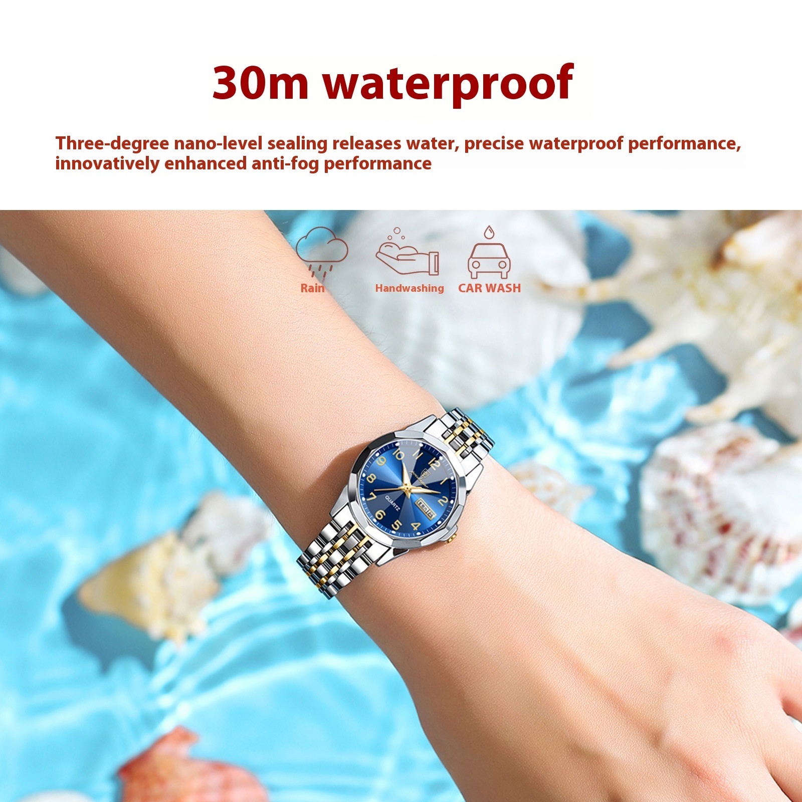 Women's Waterproof Double Calendar Watch - Image 3