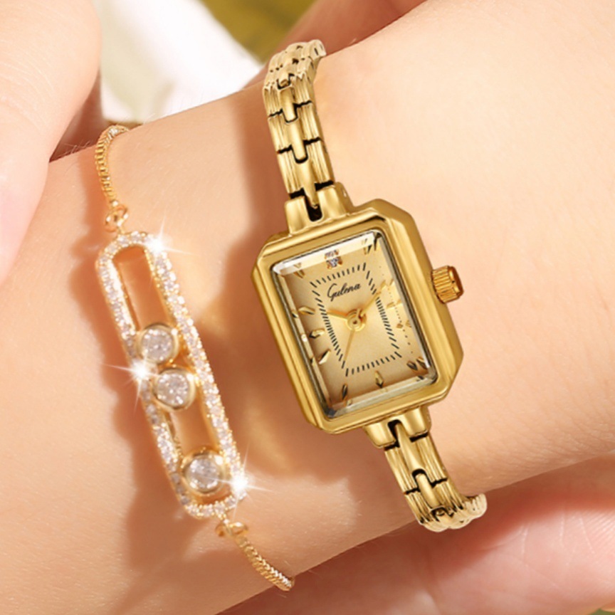 Niche Mini Small Golden Thin Chain Women's Quartz Watch - Image 4