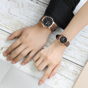Fashion Simple Double Calendar Leather-belt Watch