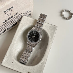 New Womens Watch With Steel Band Small Dial And Diamond Accents