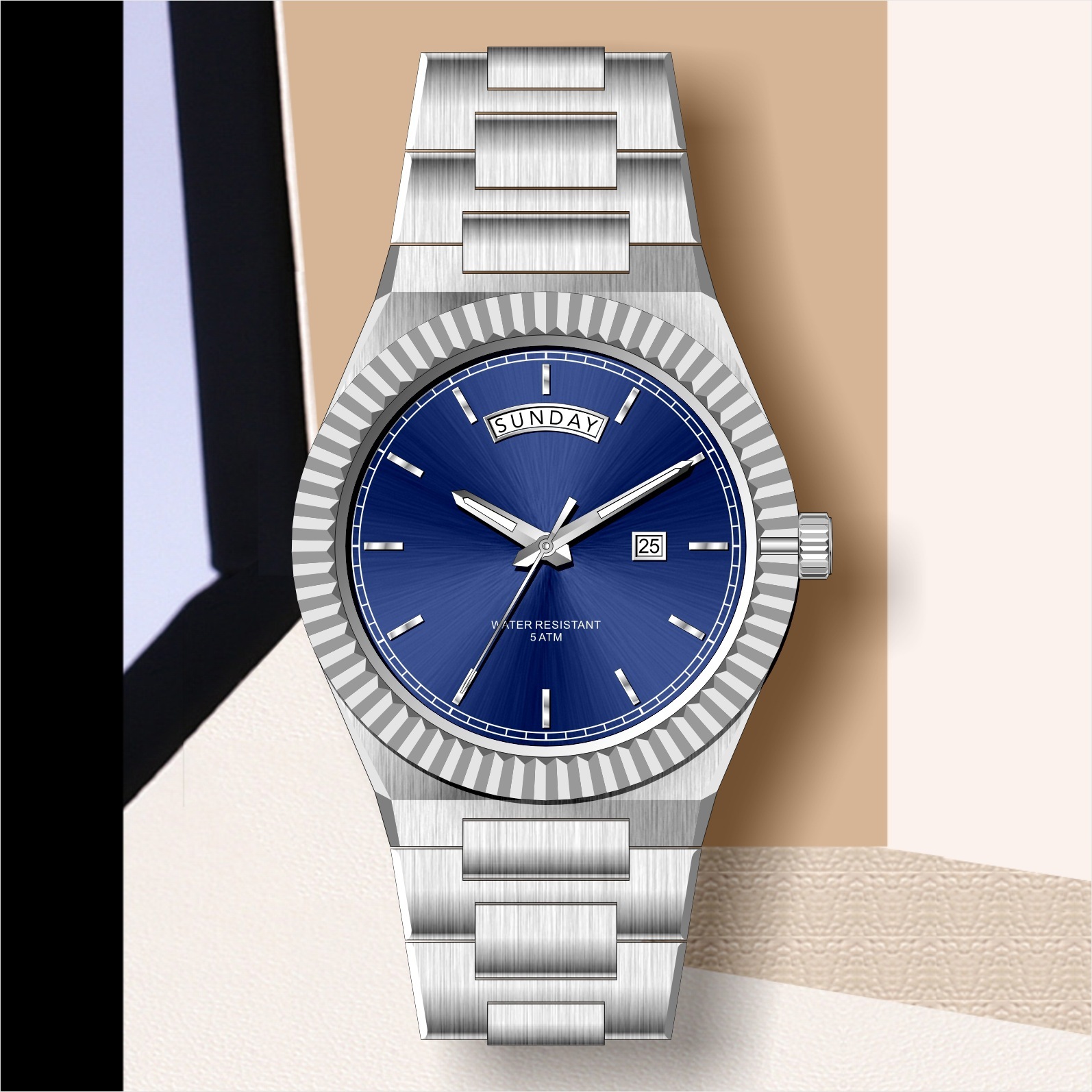 Business Gentleman's Log-Type Quartz Waterproof Steel Strap - Image 4